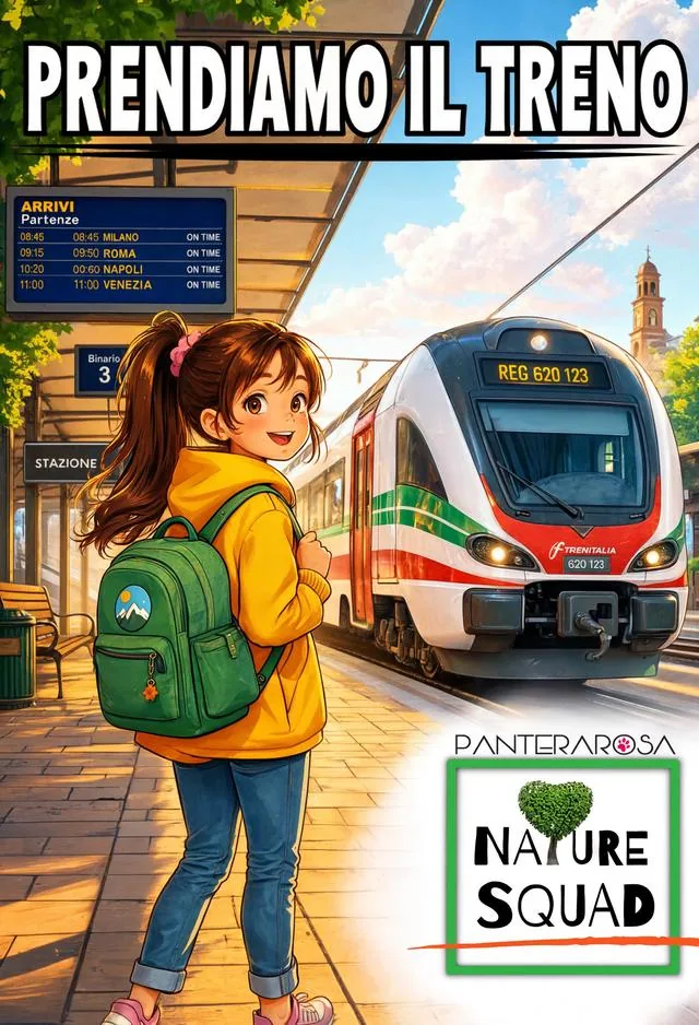 Prendiamo il treno , illustrazione Nature Squad