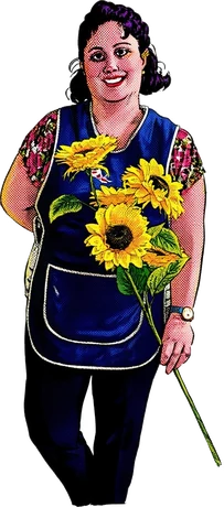 Ritratto illustrato di Maria